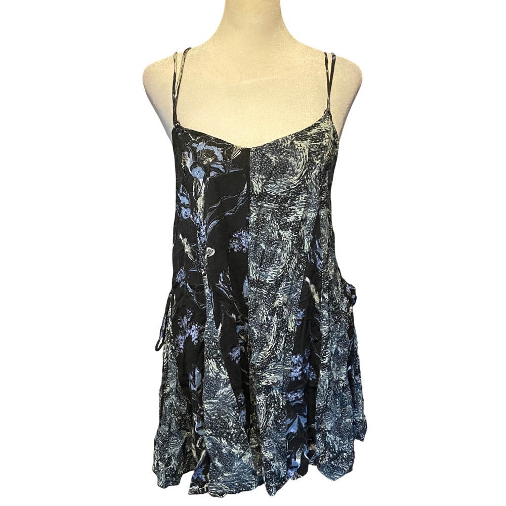 Free People Women Y2K Whimsigoth Fairy Floral Print Boho Romper Jumper Size XS
